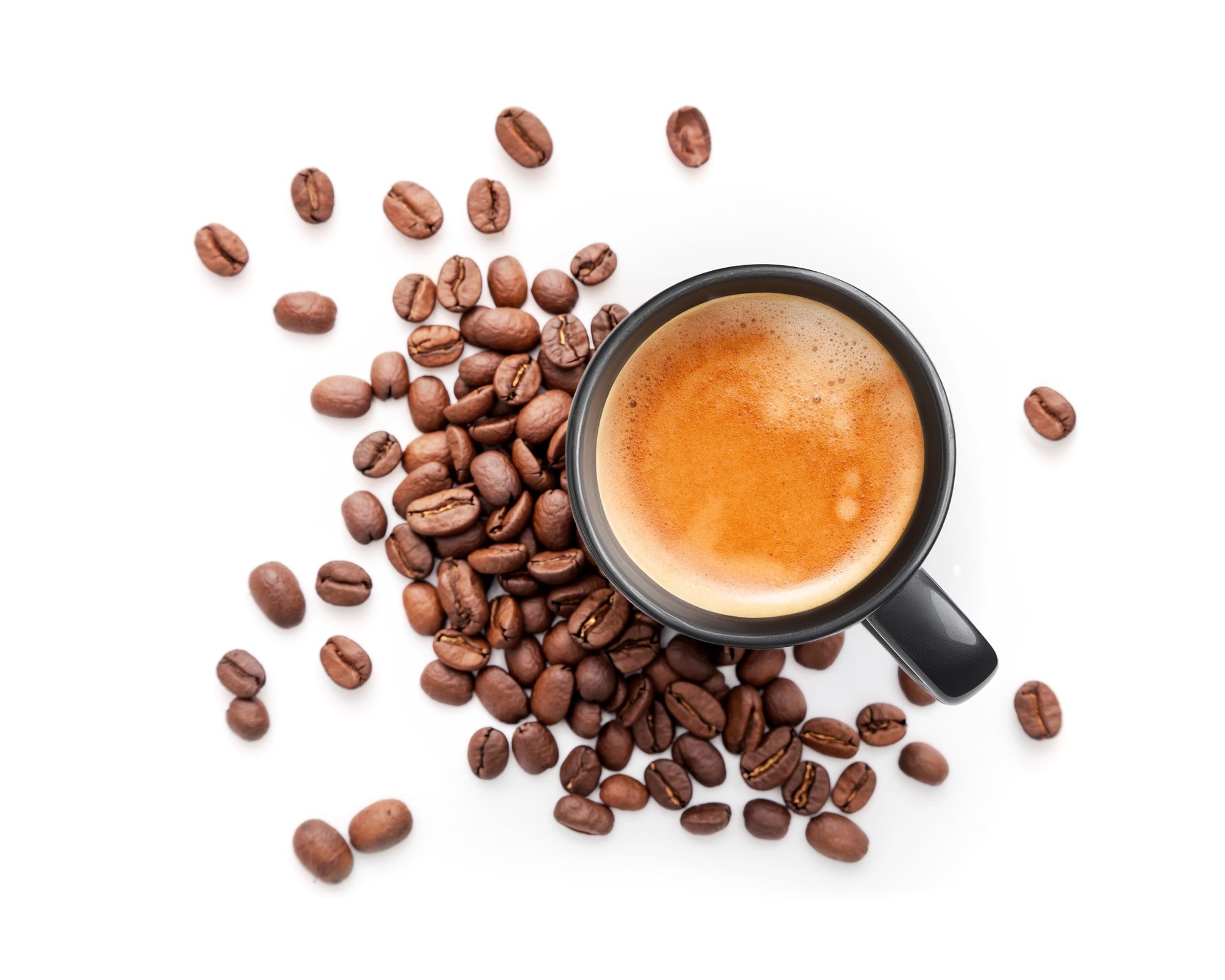 Espresso mit Kaffeebohnen gibts bei uns im Beratungsgespräch