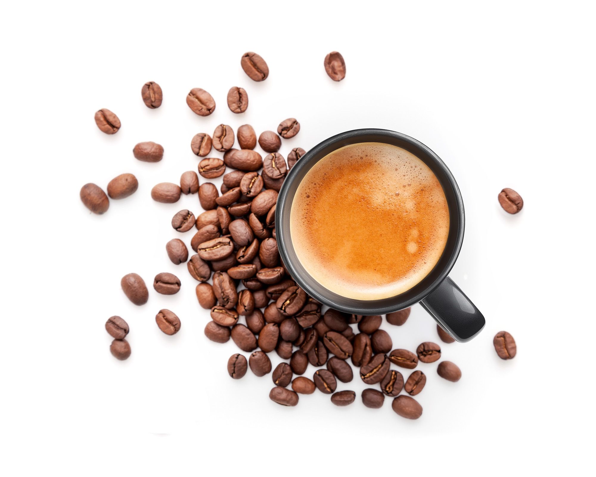 Espresso mit Kaffeebohnen gibts bei uns im Beratungsgespräch